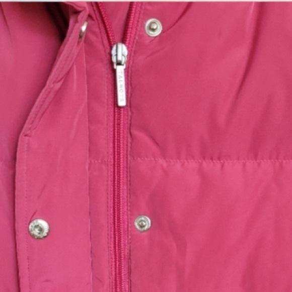 Talbots size XL berry pink full zip & snap Down insulated sleeveless puffer vest - Picture 7 of 16